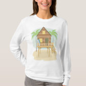 T-shirt Plage tropicale Planches de surf et palmiers (Devant)