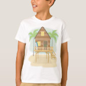 T-shirt Plage tropicale Planches de surf et palmiers (Devant)
