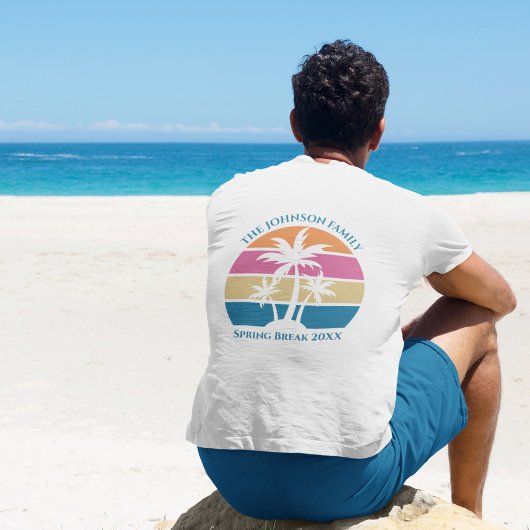 T-shirt Plage tropicale Vacances en famille sur mesure ava