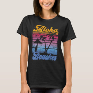T-shirt Plage Vacances Été Vintage Retro Plages Aloha