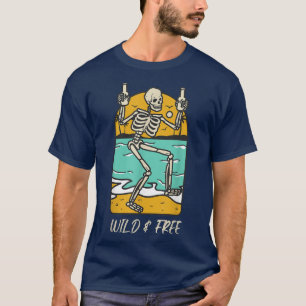 T-shirt Plage Vacances Squelette WILD & GRATUIT