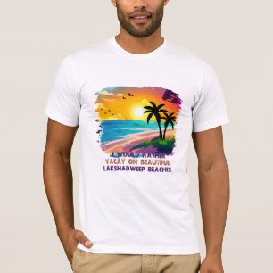 T-shirt Plage vacances Tee, Lakshadweep Indian Beach