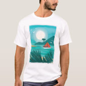 T-shirt Plage Watercolor (Devant)