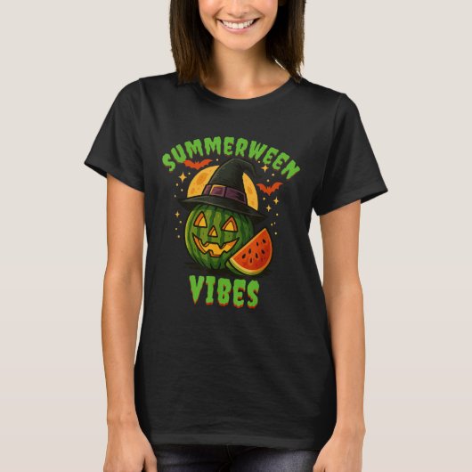 T-shirt Plage Watermelon Summerween Vibes Witween (Devant)