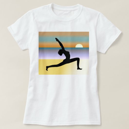 T-shirt Plage Yoga 3/4 Sleeve Raglan Dames Top (Design devant)