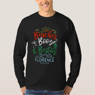 T-shirt Plages Alcools Et Meilleures Amies Florence Été Or