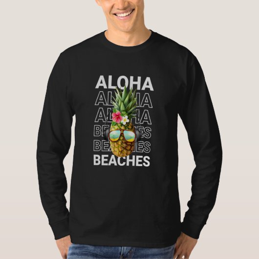T-shirt Plages Aloha Ananas - Plage de vacances d'été (Devant)