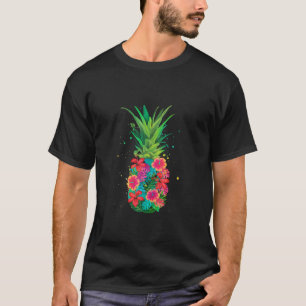 T-shirt Plages d'Aloha d'ananas Fleurs hawaïennes Hawaii S