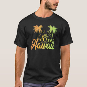 T-shirt Plages d'Aloha Hawaii Hawaiian Coconut Tree
