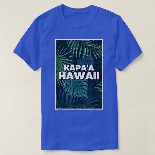 T-shirt Plages de Kapaa Hawaii Palm Feuille Art d'été  (Design devant)