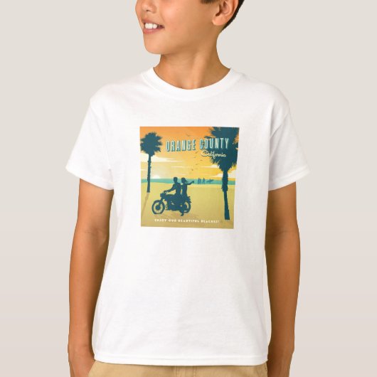 T-shirt Plages du comté d'Orange, Californie (Devant)