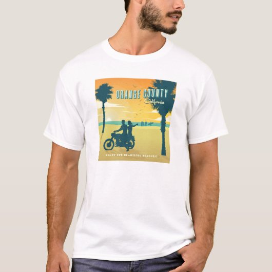 T-shirt Plages du comté d'Orange, Californie (Devant)