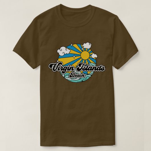 T-shirt Plages Virgin Islands Beach (Design devant)