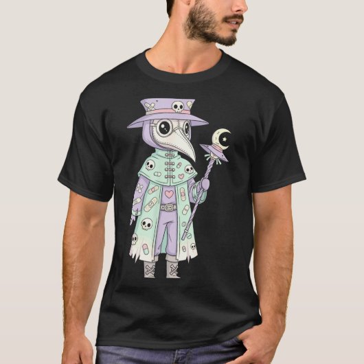 T-shirt Plague Doctor Gothic Pastel Cute Moth Face Mask Oc (Devant)