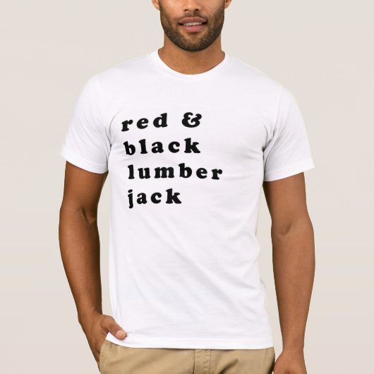 T-shirt plaid blanc de bûcheron (Devant)