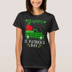 T-shirt Plaid Buffalo drôle de camion vert pomme fruit St.