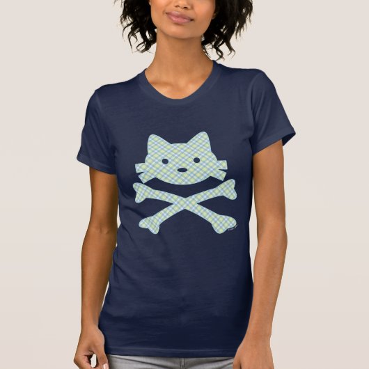 T-shirt Plaid d'os croisés de Kitty (Devant)