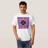 T-shirt Plaid rose monogramme (Devant entier)
