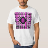 T-shirt Plaid rose monogramme (Devant)