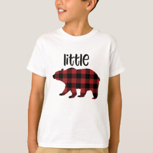 T-shirt Plaid rouge de Buffalo peu de vacances d'ours