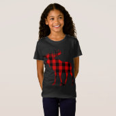 T-Shirt Plaid rouge de Moose Buffalo (Devant entier)