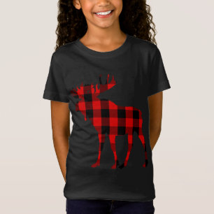 T-Shirt Plaid rouge de Moose Buffalo
