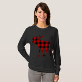 T-shirt Plaid rouge de Moose Buffalo (Devant entier)