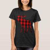 T-shirt Plaid rouge de Moose Buffalo (Devant)