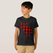 T-shirt Plaid rouge de Moose Buffalo (Devant entier)