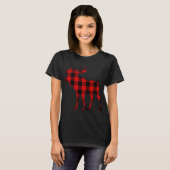 T-shirt Plaid rouge de Moose Buffalo (Devant entier)