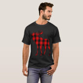 T-shirt Plaid rouge de Moose Buffalo (Devant entier)