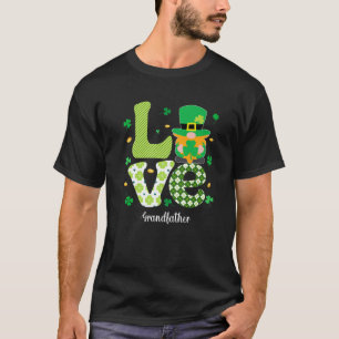 T-shirt Plaid Shamrock Love Grand-père Shamrock St Patron