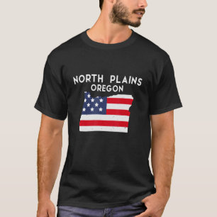 T-shirt Plaines du Nord Oregon USA Etat Amérique Voyage Or