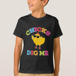 T-shirt Plaisanterie de Pâques - Les poules me creusent