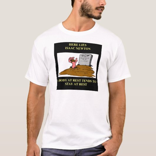 T-shirt plaisanterie d'Isaac Newton (Devant)
