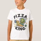 T-shirt Plaisir extra-terrestre : Alien Dévorant Pizza (Devant)