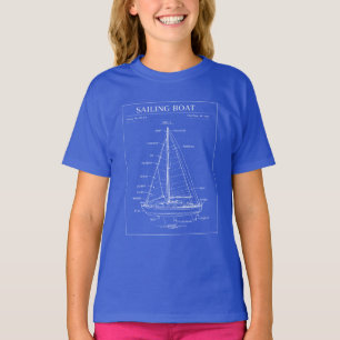 T-shirt plan brevet de bateau à voile