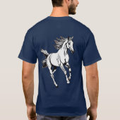 T-shirt Plan d'art de course à cheval - (Dos)