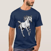 T-shirt Plan d'art de course à cheval - (Devant)