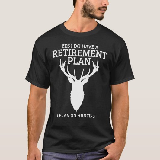 T-shirt Plan de chasse à la retraite Elk Deer Chasseur à l (Devant)