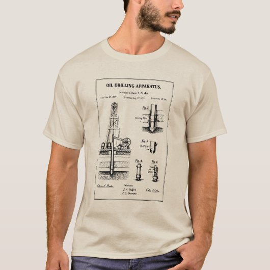 T-shirt plan de forage pétrolier (Devant)