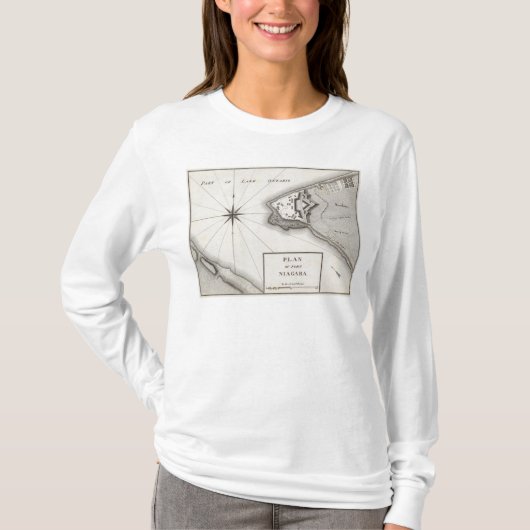 T-shirt Plan de fort Niagara (Devant)