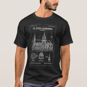 T-shirt Plan de la cathédrale Saint-Guy de Prague