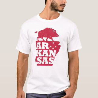 T-shirt Plan de l'État de l'Arkansas cochon Razorback de c
