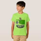 T-shirt Plan de l'Oklahoma - Plan, sceau et texte de l'ima (Devant entier)