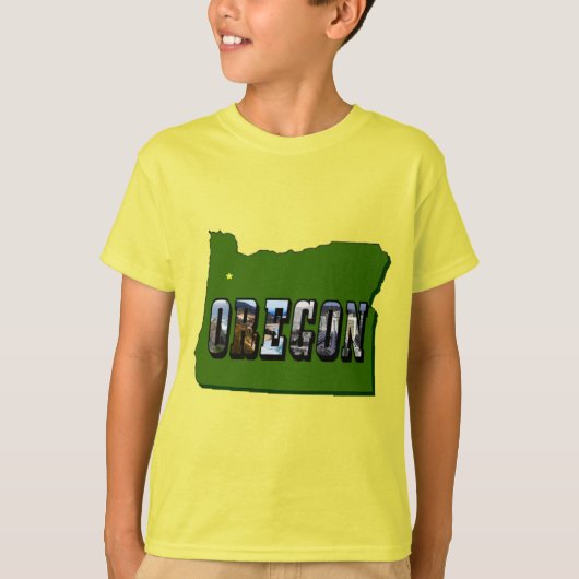 T-shirt Plan de l'Oregon - Plan et texte de l'image (Devant)