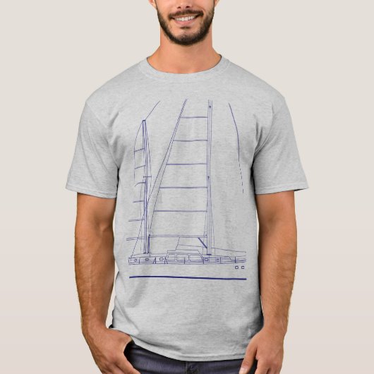 T-shirt Plan de navigation des yachts (Devant)