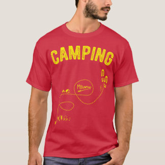 T-shirt Plan de randonnée de camping Carte Super Randonnée
