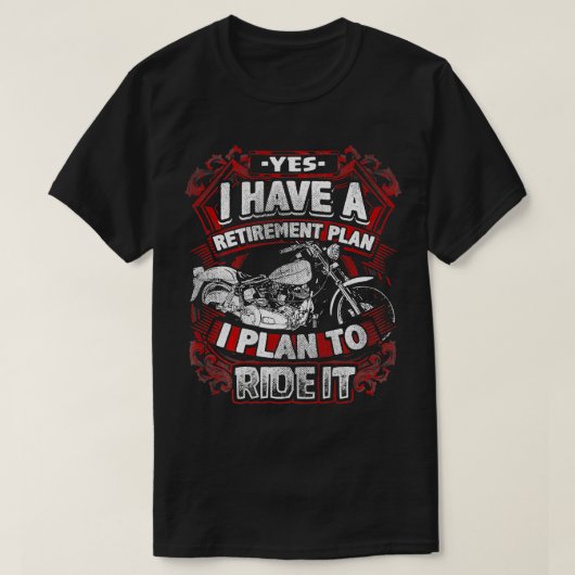 T-shirt Plan de retrait de moto o Ride it Rider Biker R (Design devant)