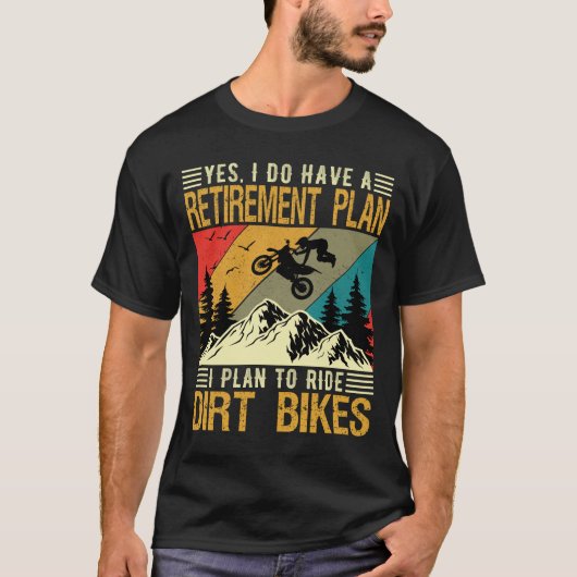 T-shirt Plan de retraite Dirt Bikes Rider Supermoto Race (Devant)